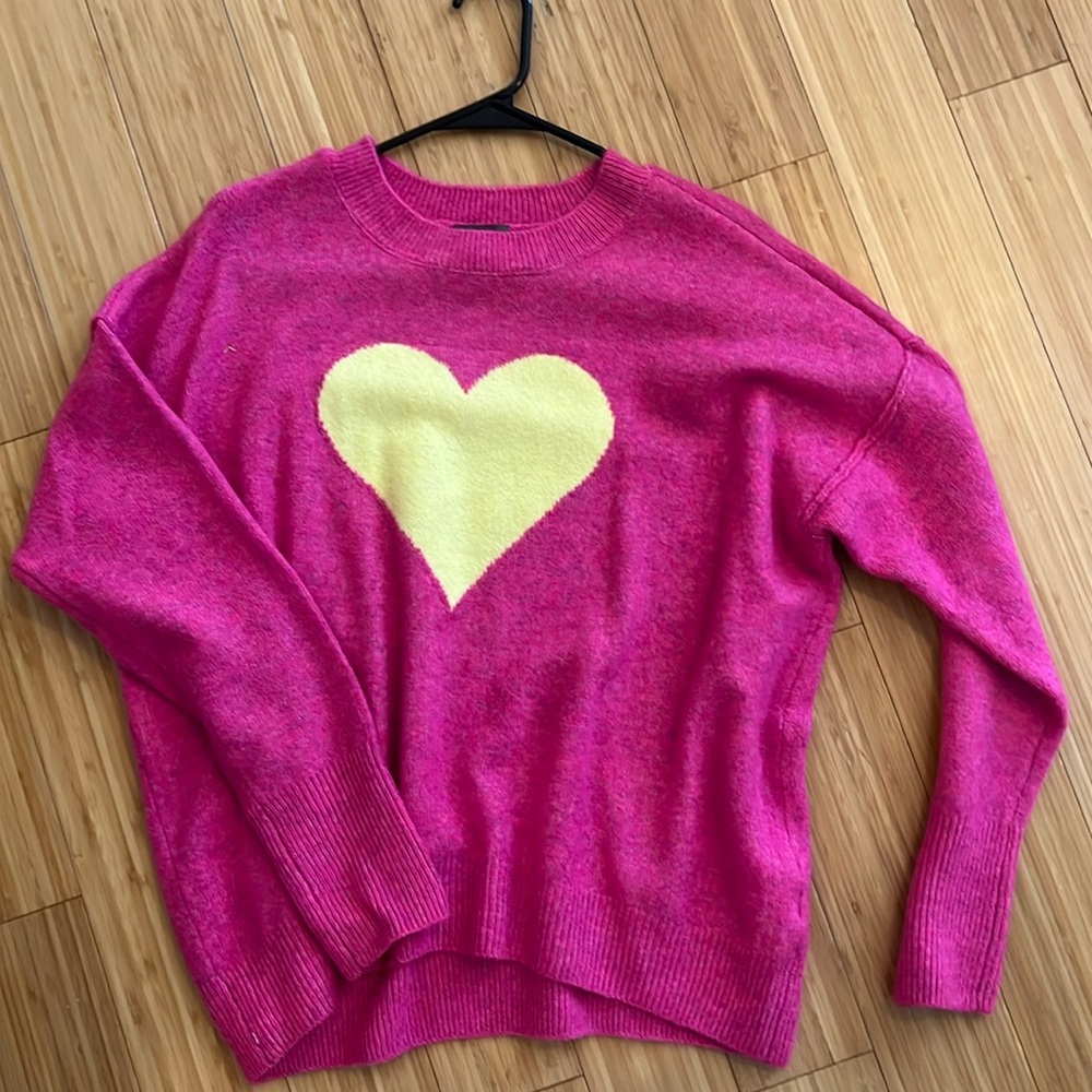 Pink heart sweater